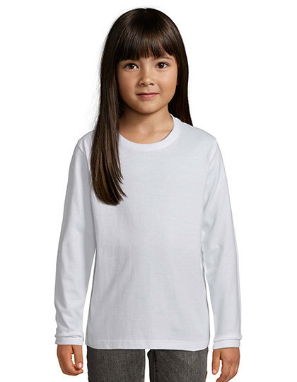 Dětské tričko s dlouhým rukávem Sols Imperial Long (Imperial Long Sleeve Kids T-Shirt)