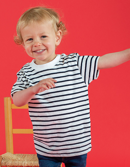 Dětské pruhované tričko Larkwood LW027 ( Short Sleeved Stripe T Shirt )