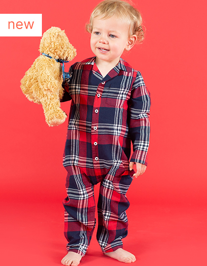 Dětské flanelové pyžamo LW074 (Tartan All In One )