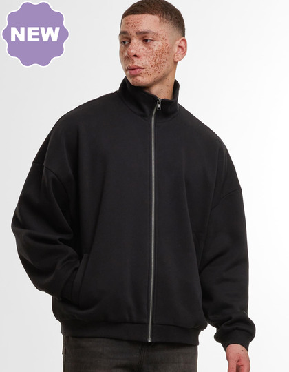 Build Your Brand - Oversize mikina na zip BY422