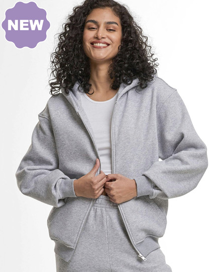 Build Your Brand - Dámská mikina s kapucí a zipem BY445