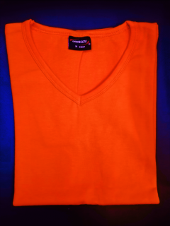 Výprodej triček Lambeste 038 V výstřih oranžová barva