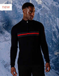Pletený svetr na 1/4 zip DPK001
