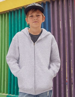 Dětská mikina s kapucí a zipem Premium Fruit of the Loom